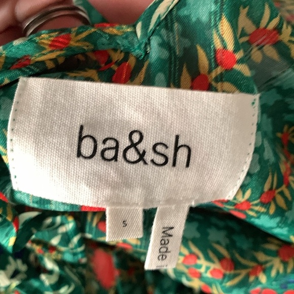 ba&sh Haby Metallic Accent Reversible Top in Green size S - Picture 12 of 12